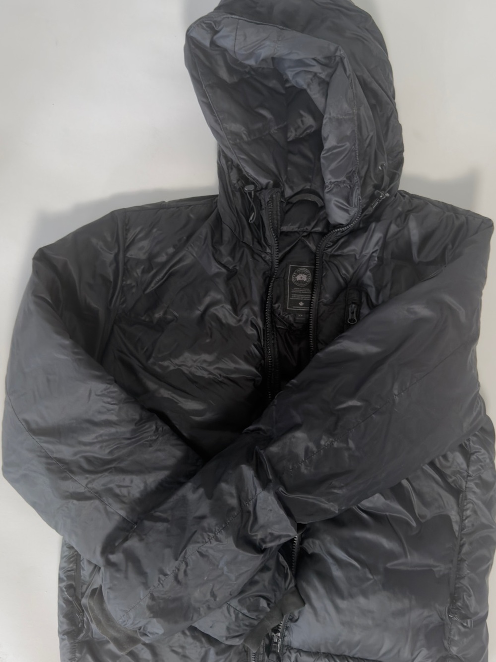 Men's Canada Goose Hooded Puffer Jacket - Black